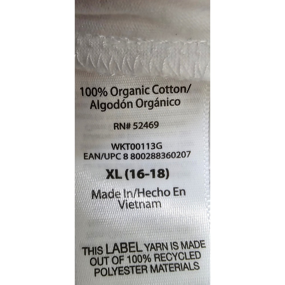 Free Assembly Womens XL White Limon Cello Organic Cotton Graphic Tee Summer Vaca - Picture 4 of 7